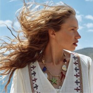 Zara NWT multi charm necklace 1856/304